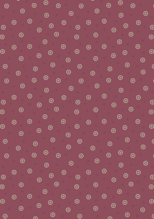 Winter Garden A320.3 Winter Garden Star Seed Claret Cotton Woven Fabric