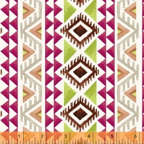 Wanderers Weekend by Sophia Santander 50790-2 Blanket Stripe Linen Cotton Woven Fabric