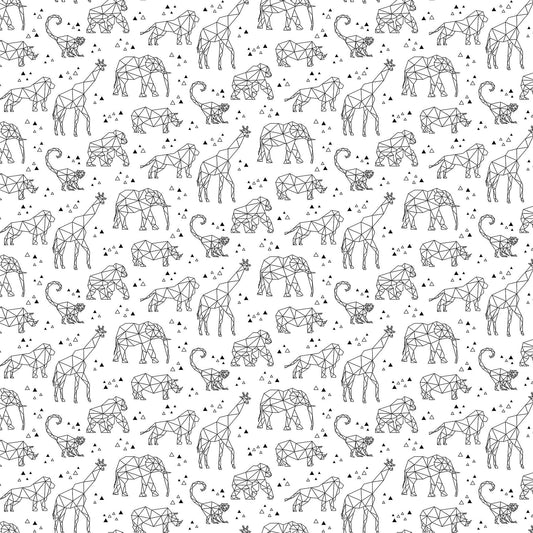 ZooMetrix by Deborah Edwards Black & White Zoo 22412 10 Cotton Woven Fabric