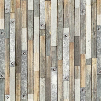 Surfaces Wood Light Country Cotton Woven Fabric