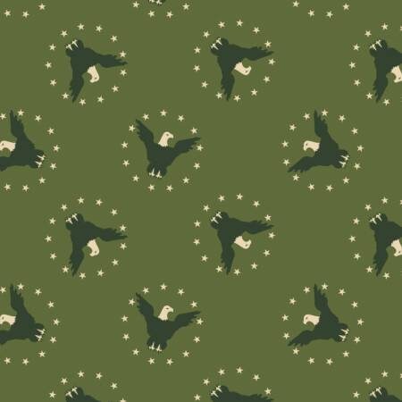 Licensed GI Joe Eagle in Green 95040104-1 Cotton Woven Fabric