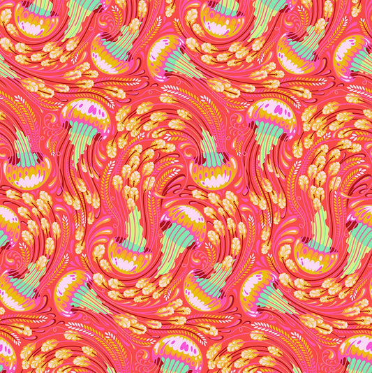 Tula Pink Zuma Sea Bloom Glowfish  PWTP120.GLOW Cotton Woven Fabric
