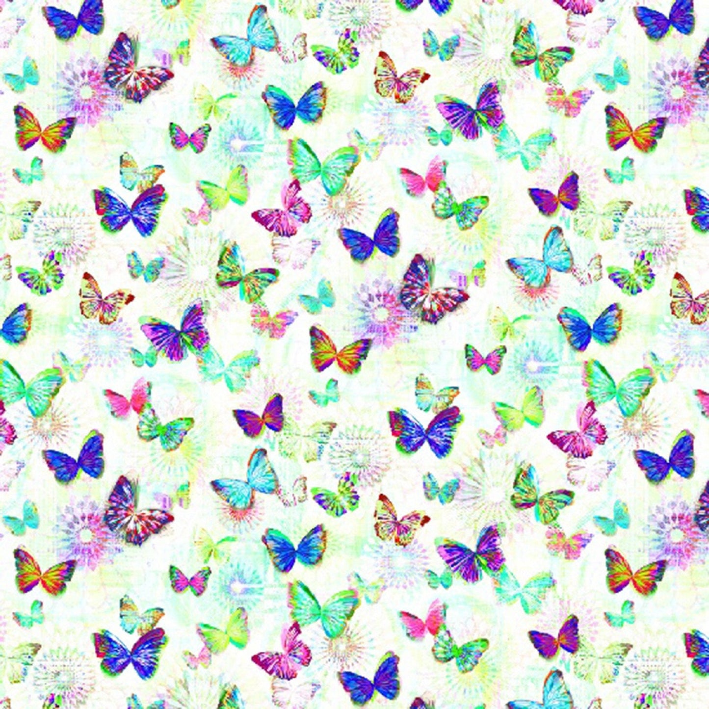 Opal Butterflies 104" Wide Back Digitally Printed WN4240H-132 Wideback Quilt Backing