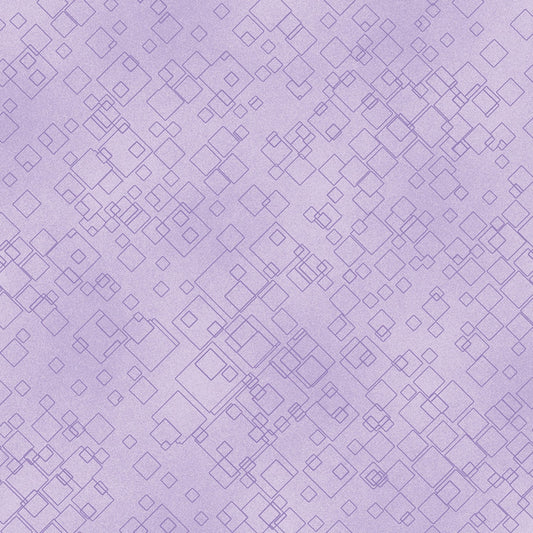 Cat-I-Tude 2 Purrfect Together by Ann Lauer Tonal Square Light Purple 7549B-06 Cotton Woven Fabric