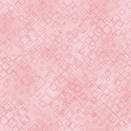 Cat-I-Tude 2 Purrfect Together by Ann Lauer Tonal Square Light Pink 7549B-01 Cotton Woven Fabric