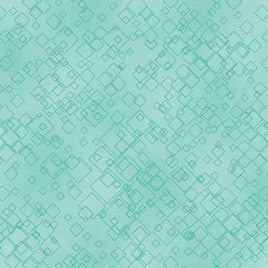 Cat-I-Tude 2 Purrfect Together by Ann Lauer Tonal Square Mint 7549B-04 Cotton Woven Fabric