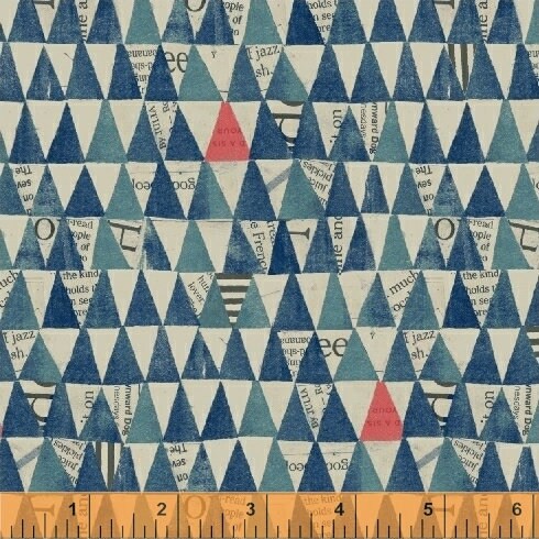 Wonder by Carrie Bloomston Triangles Blue 50521-2 Cotton Woven Fabric