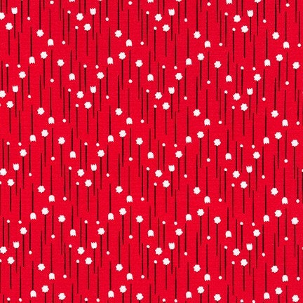 Sewn with Charm Red Pins AJX-18004-3 Cotton Woven Fabric