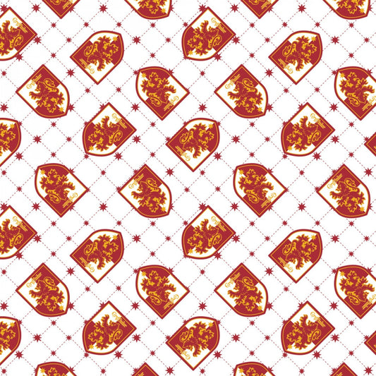 Licensed Wizarding World White Gryffindor House Pride Harry Potter  23800110-01 Cotton Woven Fabric