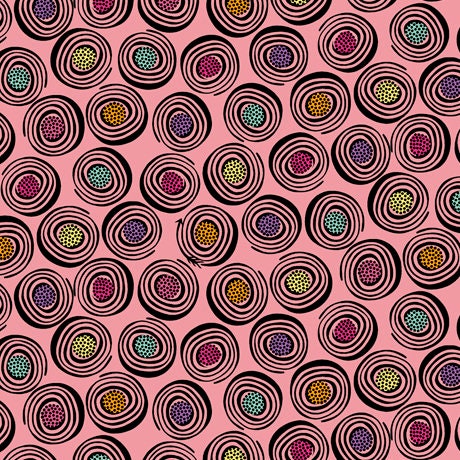 Sugar Rush Bubblegum Licorice Rolls Cotton Woven Fabric