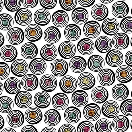 Sugar Rush White Licorice Rolls Cotton Woven Fabric