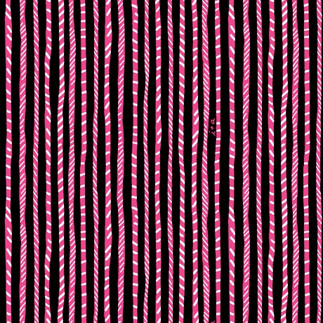 Sugar Rush Black Swizzle Stripe Cotton Woven Fabric 26888J