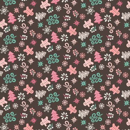 Gingerbread Bakery by Paula McGloin Cookies Chocolate Cotton Woven Fabric