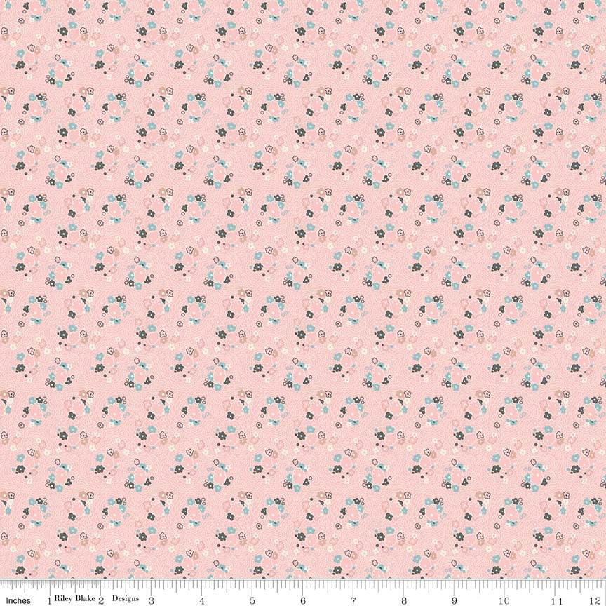 Abbie by Sue Daley Daisy Pink C77140-PINK Cotton Woven Fabric