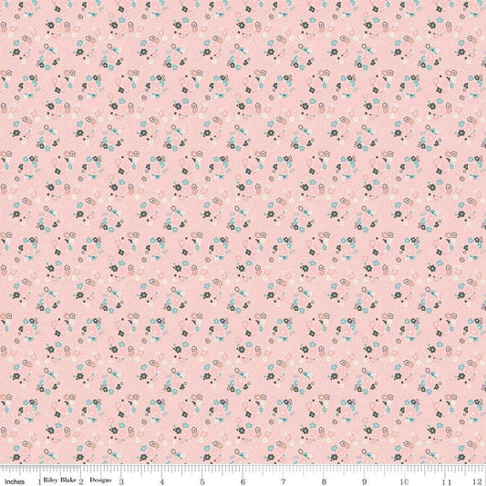 Abbie by Sue Daley Daisy Pink C77140-PINK Cotton Woven Fabric