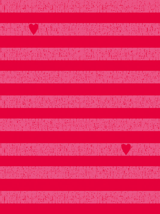 Avalana Knits Pink / Red Heart Stripe 19-142 Cotton/Spandex Knit