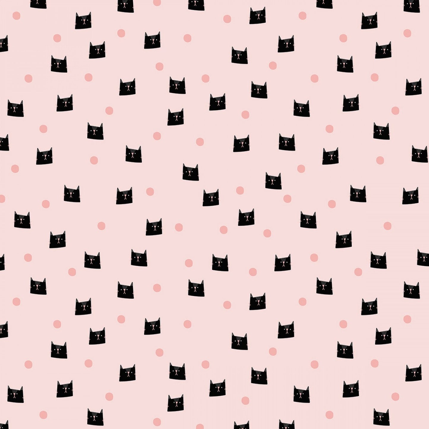 Meow and Forever by My Mind's Eye Dots Pink C7844R-PINK Cotton Woven Fabric