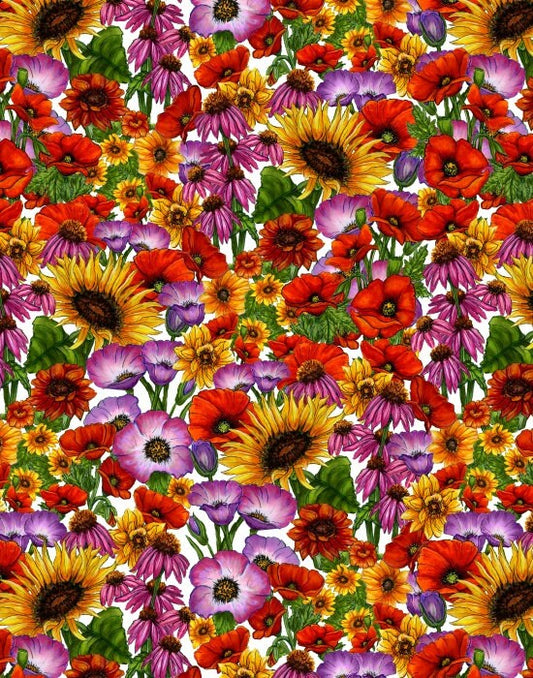 Prairie Lane By Lennie Honcoop MIxed Floral 9522-55 Cotton Woven Fabric