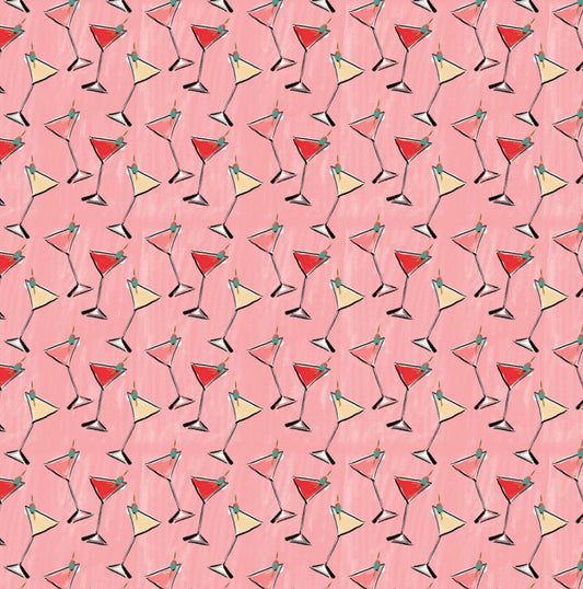 City Girl Digital by Sara B Pink One Cosmo Please 26180103J-2 Digitally Printed Cotton Woven Fabric