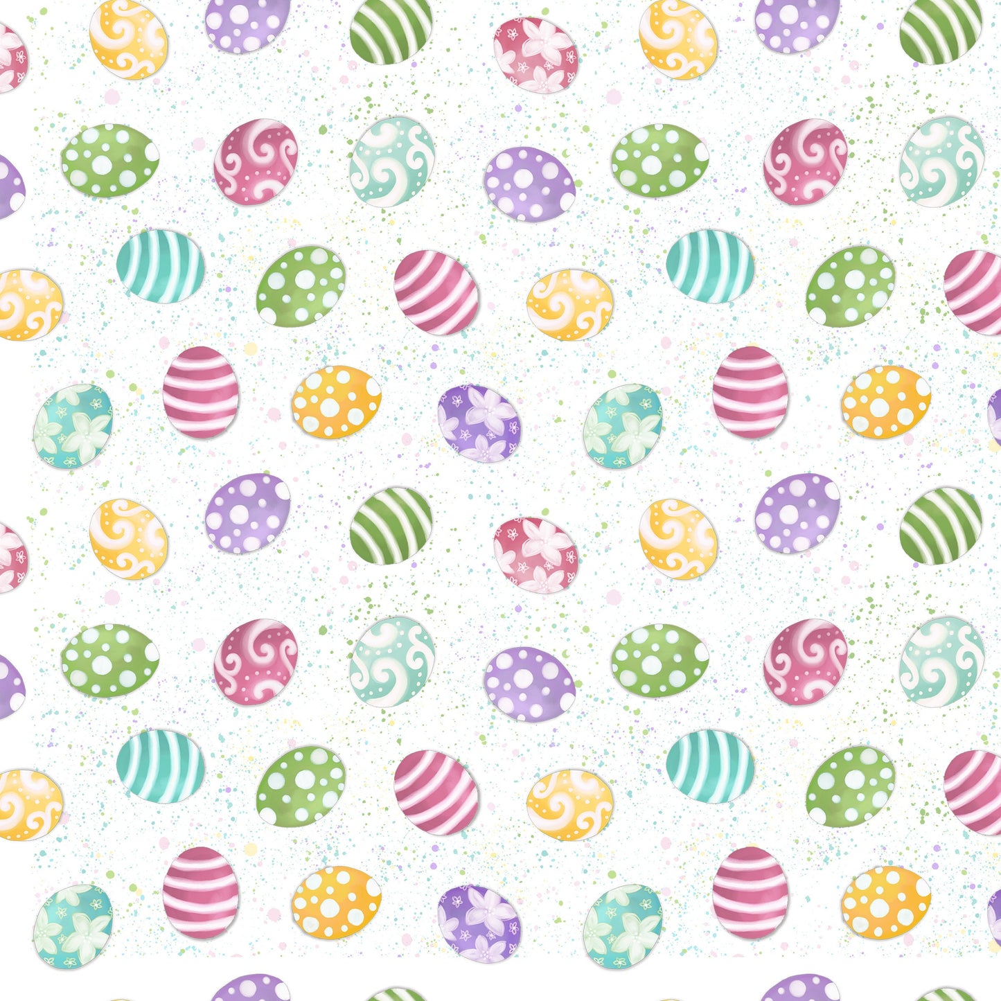 Hoppy Easter by AJ Watercolor Studio Mini Tossed Easter Egg 9426-01 Cotton Woven Fabric