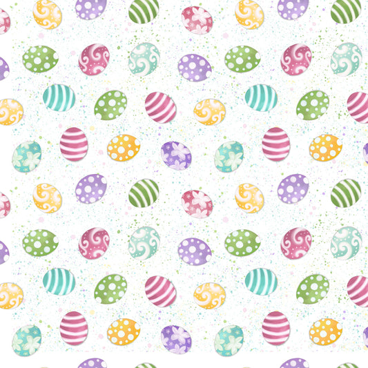 Hoppy Easter by AJ Watercolor Studio Mini Tossed Easter Egg 9426-01 Cotton Woven Fabric