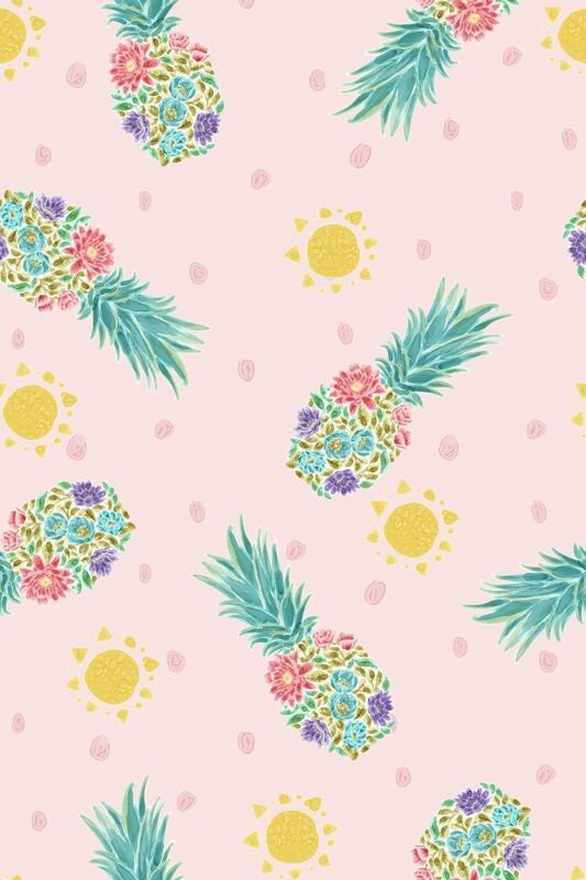 Sun N Soil by Hope Yoder Tossed Pineapple 9446-22 Sun N Soil by Hope Yoder for Blank QUilting Cotton Woven Fabric