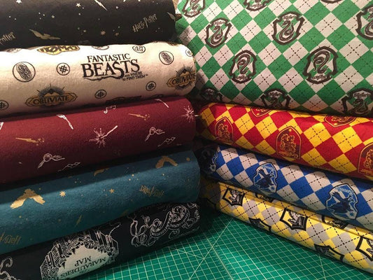 Licensed JK Rowlings Harry Potter Fantastic Beasts Sayings & Symbols Cream 2390008B-3 100% Cotton Flannel Fabric
