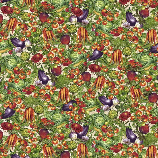 Farmer's Market by Geoff Allen Small Market Veggies 4459-44 Cotton Woven Fabric