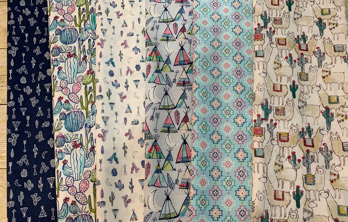 Llamaste Teepees on Dove Stella-1175-Dove Cotton Woven Fabric