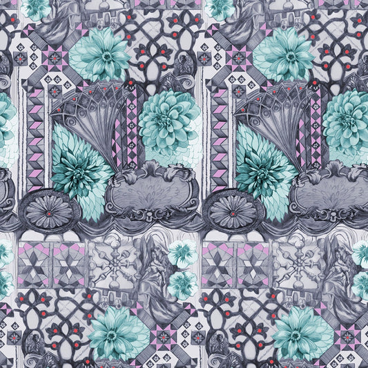 Conservatory English Summer Garden by Anna Maria Horner Amethyst Tourist PWAM001.AMET Cotton Woven Fabric