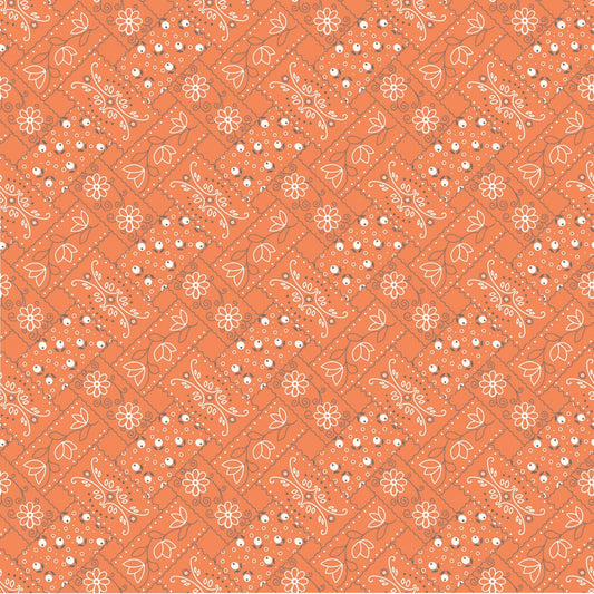 Farm Girl Vintage Bandana Orange C7874R-ORANG Cotton Woven Fabric