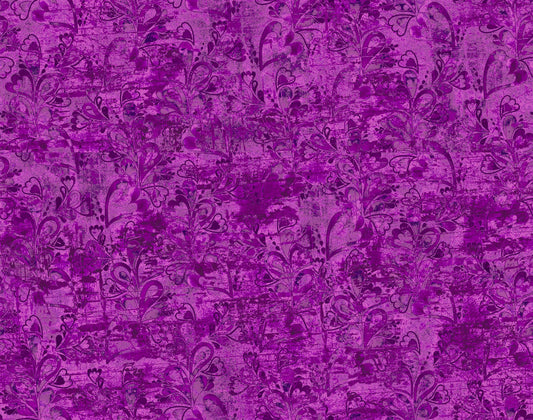 In the Meadow by Connie Haley Tonal  14494-PURPLE Digitally Printed Cotton Woven Fabric