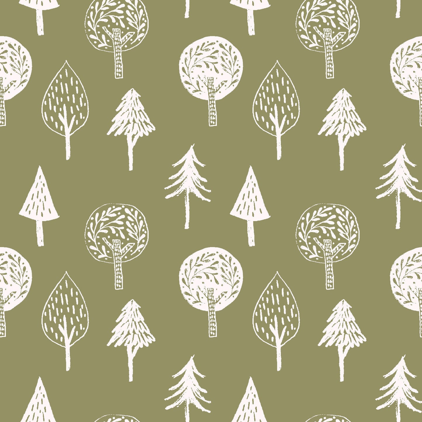 Little Thicket Trees 14525-GREEN Cotton Woven Fabric