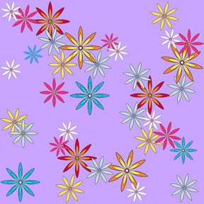 Party Like a Unicorn from Desiree's Designs Lilac Flowers 26914L Cotton Woven Fabric