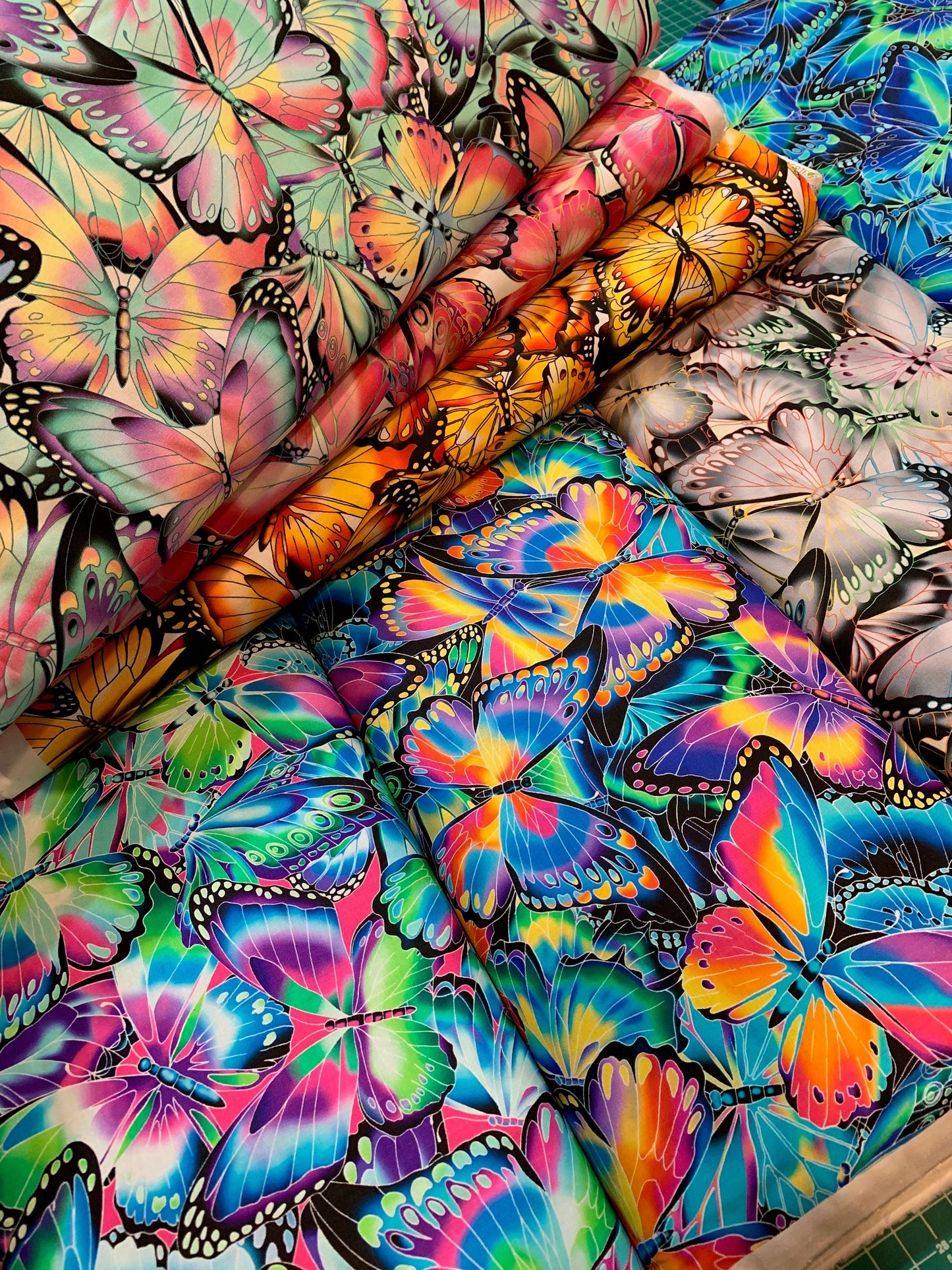 Nature Studies Pastel Butterflies SRKD18708198 Cotton Woven Fabric