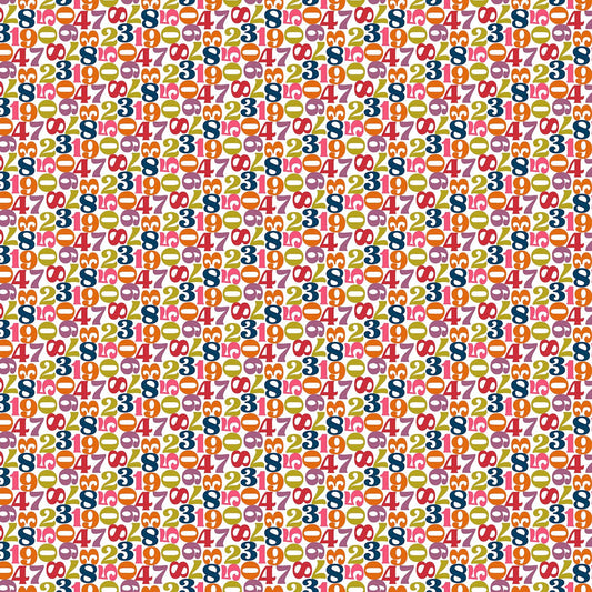 Call Me by Melanie Samra Numbers on Cream 22479-10 Cotton Woven Fabric