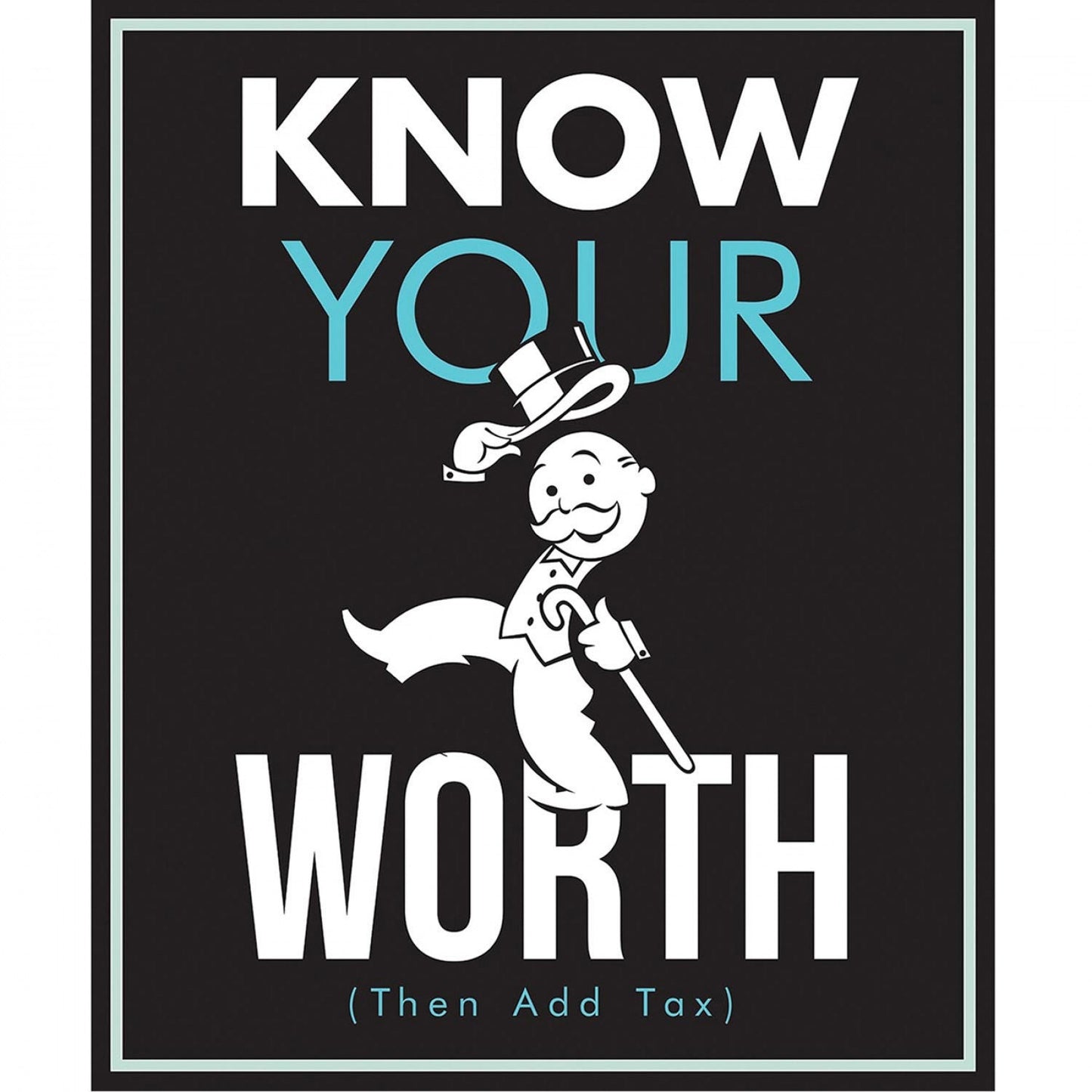 Licensed Hasbro Gaming 36" Panel Monopoly Know Your Worth 95070106P-1 Cotton Woven Panel