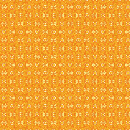 Feathers and Foliage by Pink Chandelier Orange Flower Damask 70459-885 Cotton Woven Fabric