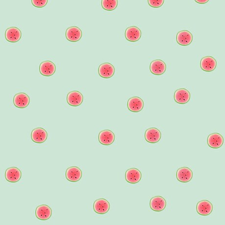 Melon Drop Licensed Santoro Gorjus Watermelon Dots on Lt Aqua Cotton Woven Fabric