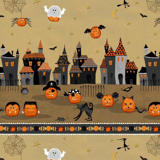 Cheekyville Multi Cheeky Village Stripe 4670S-49 Cotton Woven Fabric