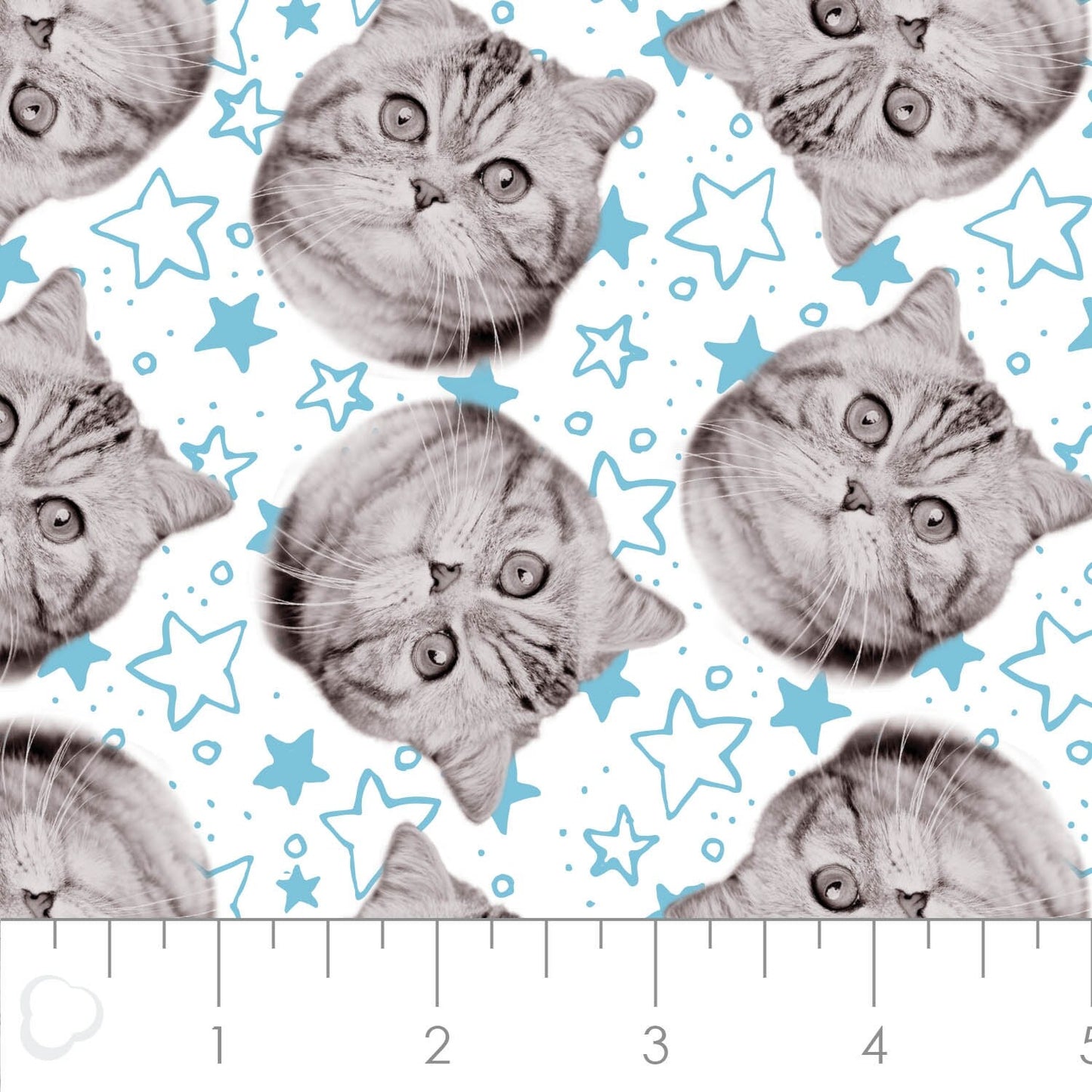 Cats Rule Superstars in White 34180102-2 Cotton Woven Fabric