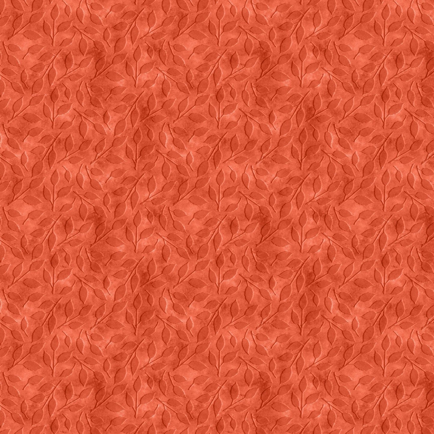 Happy Gatherings by Lola Molina Orange Tonal Leaf Toss 32057-830 Cotton Woven Fabric