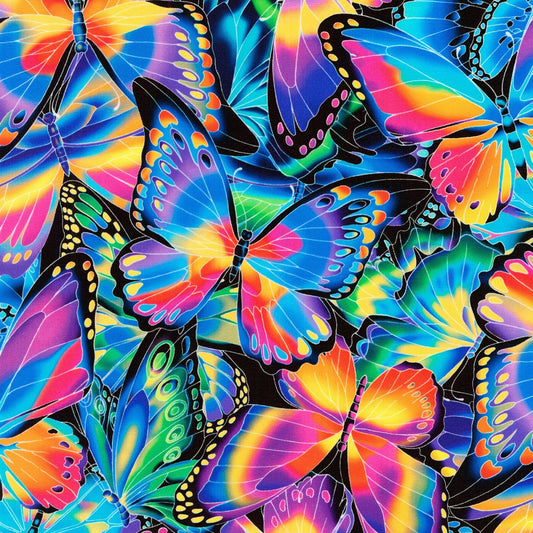 Nature Studies Multi Butterflies SRKD18708205 Cotton Woven Fabric