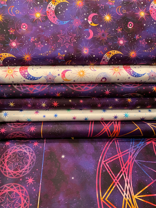 Cosmic Universe by Kim Peers Moore DP22721-88 Digitally Printed Cotton Woven Fabric