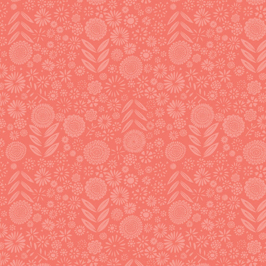 Urban Jungle by Vicky Yorke Peach Garden Floral 30180203-4 Cotton Woven Fabric