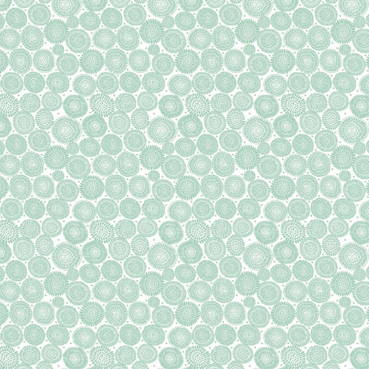 Urban Jungle by Vicky Yorke Aqua Flowers 30180204-1 Cotton Woven Fabric