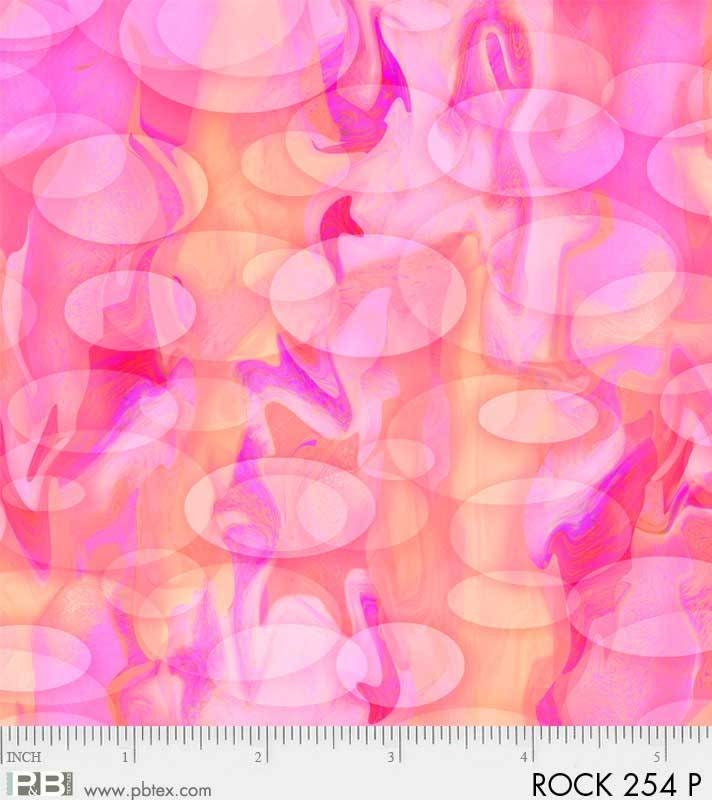 Rock Garden by Teresa Ascone Pink Circles ROCK254P Digitally Printed Cotton Woven Fabric