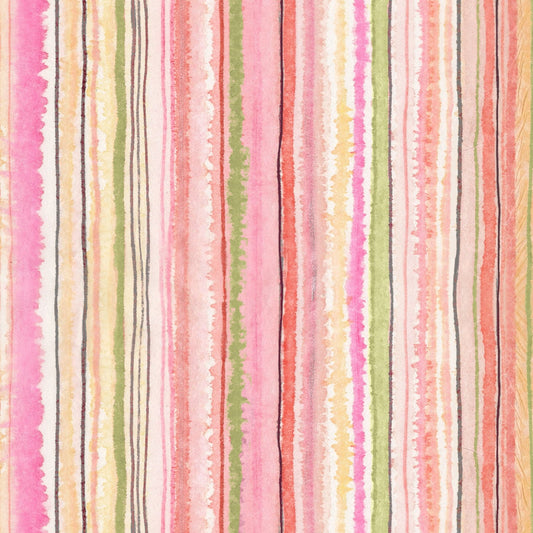 Multi Stripe Digitally Printed CD7191-MULTI Cotton Woven Fabric