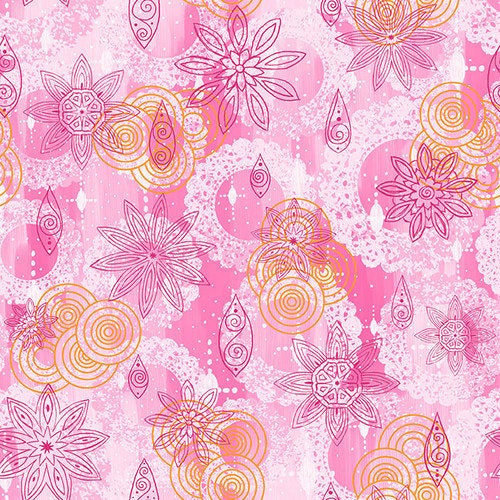 Mandala Tango Pink Texture 9655-22 Cotton Woven Fabric – The Fabric ...