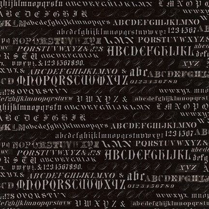 Out of Print SRKD-18555-184 CHARCOAL Cotton Woven Fabric